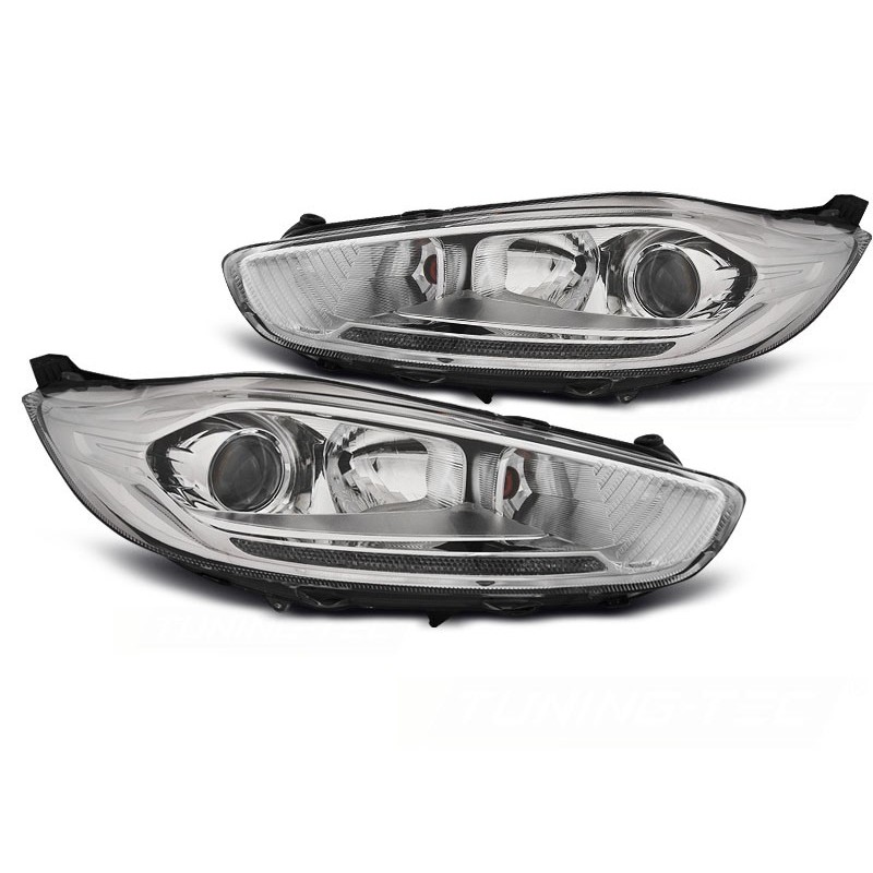 FORD FIESTA MK7 13- LED DRL CHROM - Diodowe do jazdy dziennej - LPFO68
