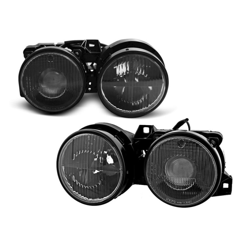 BMW E30 HELLA BLACK look soczewkowe bez ringów czarne LPBMA7