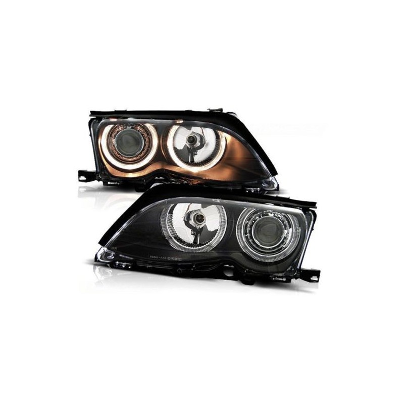 BMW E46 Sedan / Touring 01-05 Angel Eyes BLACK Ringi  LPBM86