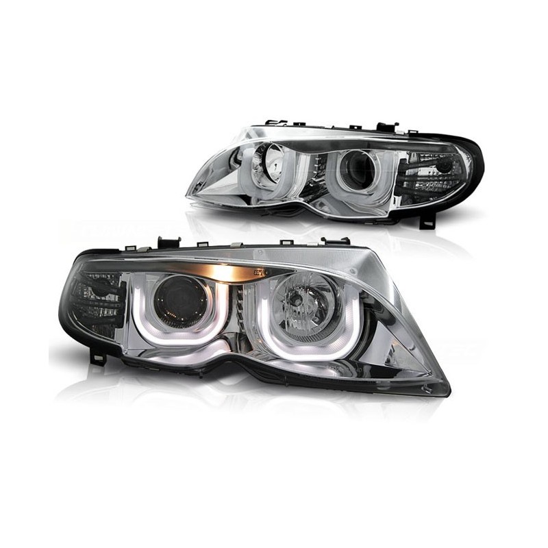 BMW E46 Sedan / Touring 01-05 Angel Eyes CHROM Ringi 3D LPBM95