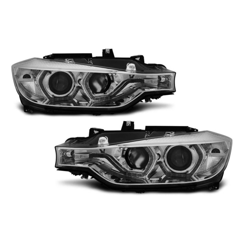 Lampy BMW F30 / F31 CHROM LED DRL do jazdy dziennej LPBMI7