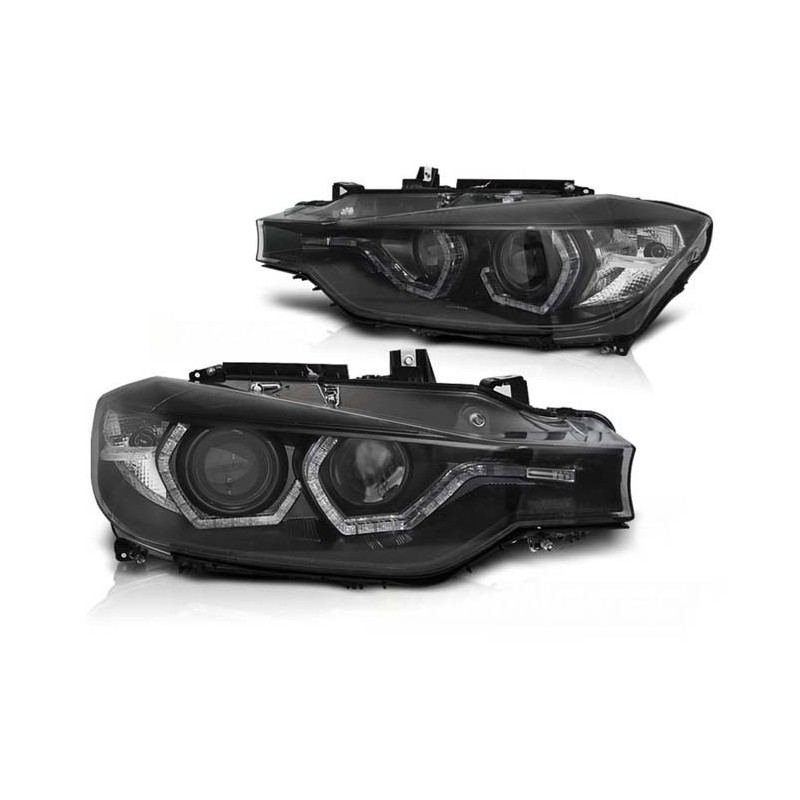 Lampy BMW F30 / F31 BLACK LED DRL do jazdy dziennej LPBMI8