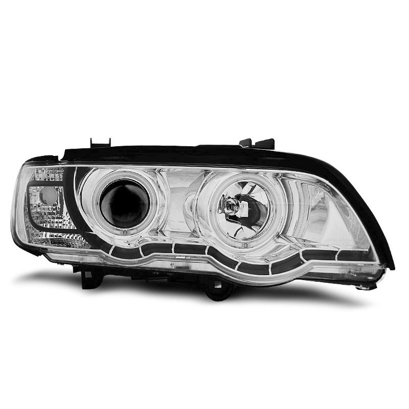 BMW E53 X5 - CHROM Angel Eyes Ringi CCFL + Xenon D2S LPBMC4