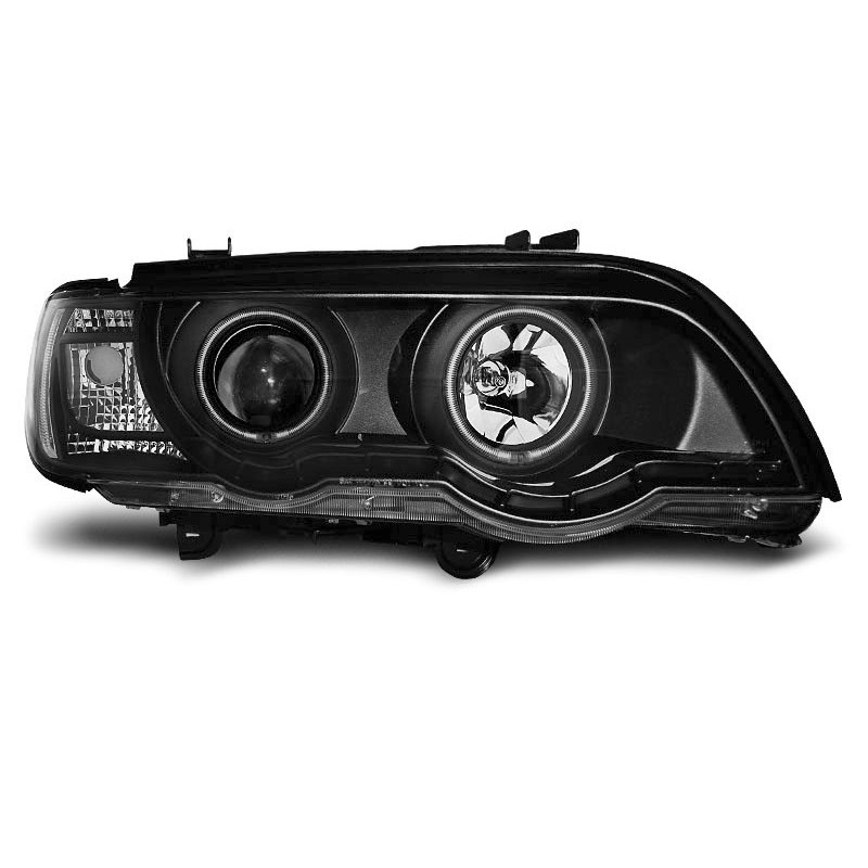 BMW E53 X5 - BLACK Angel Eyes Ringi CCFL + Xenon D2S LPBMC5