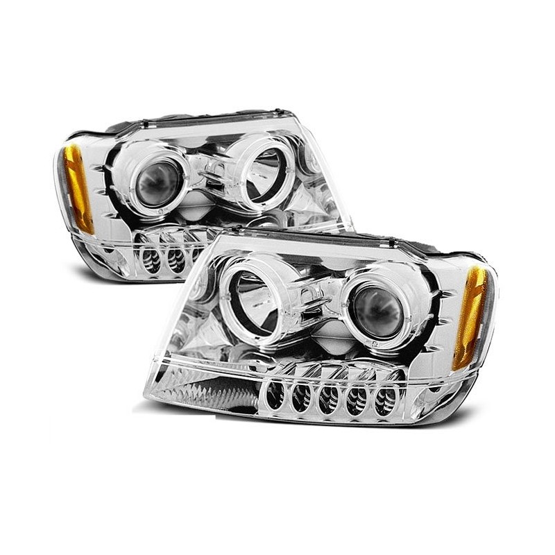 CHRYSLER JEEP GRAND CHEROKEE 99-05 CHROM Angel Eyes LPCH01
