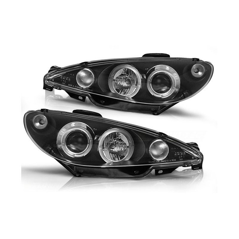Peugeot 206 98-02 Angel Eyes Black - Ringi  LPPE02