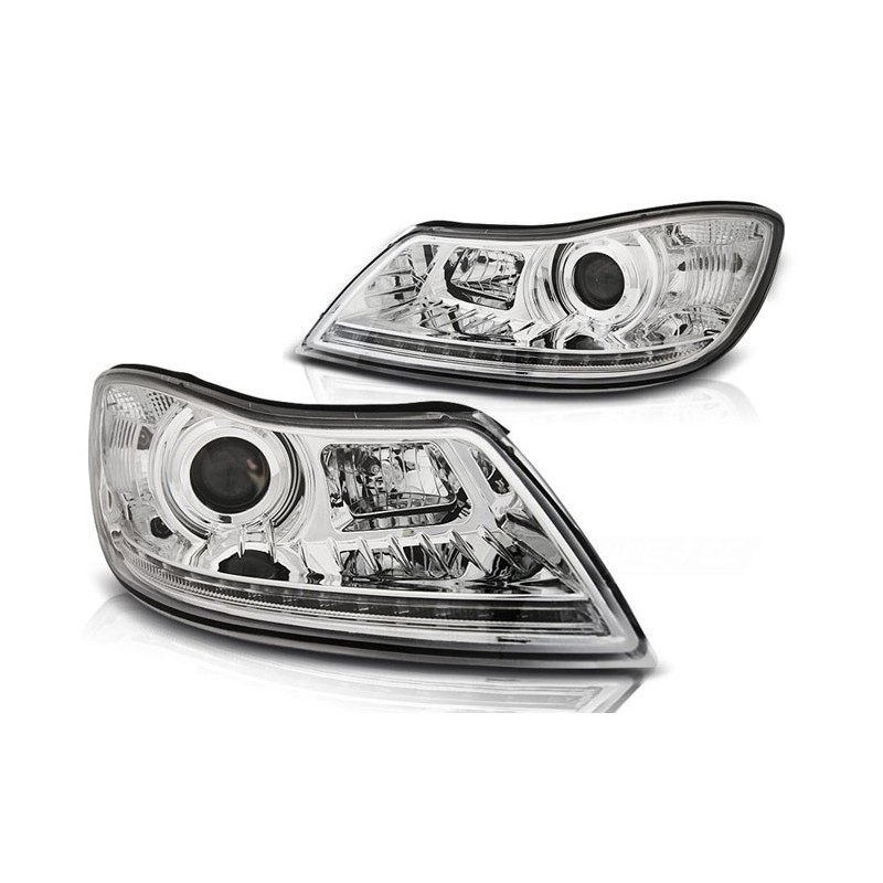 Skoda Octavia 2 09-13 CHROM LED DRL - diodowe dzienne LPSK24