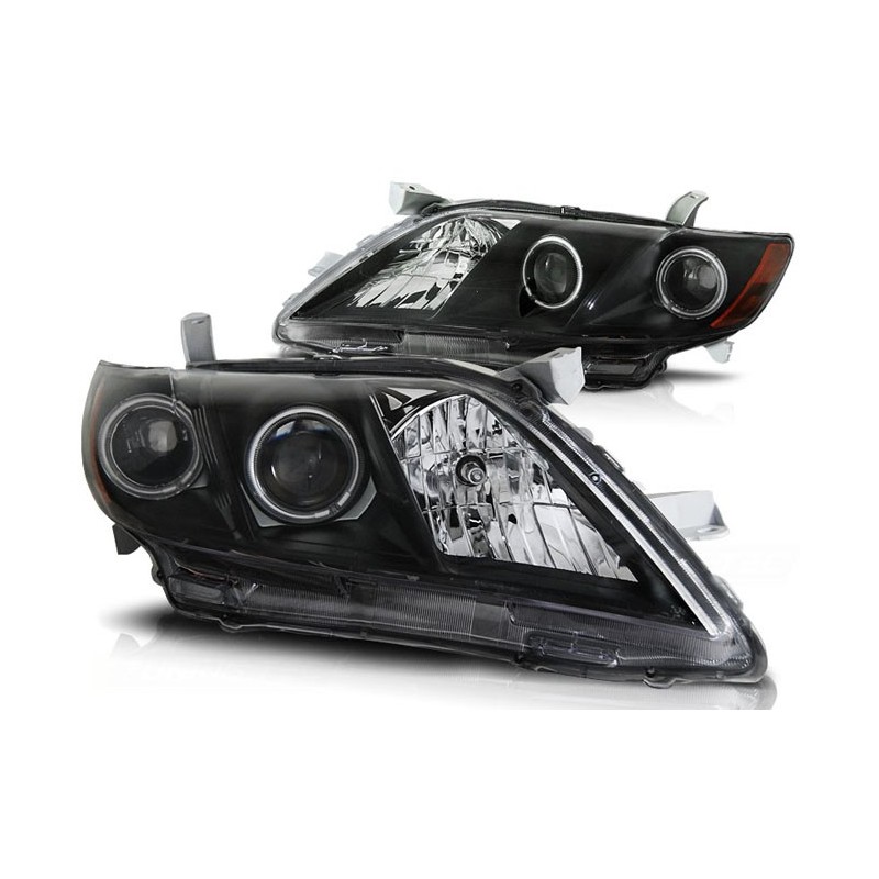 Toyota Camry 6 XV40 06-09 Angel Eyes BLACK LED  LPTO10