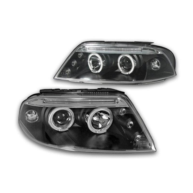 VW Passat B5FL clear Angel Eyes BLACK  LED ringi LPVW80