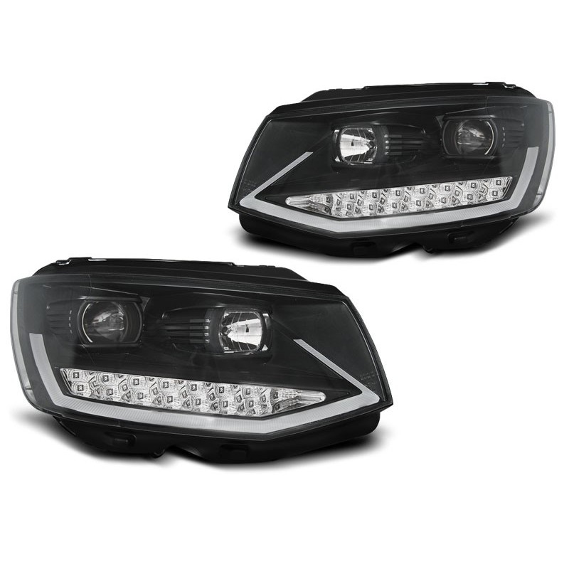 VW T6 2015- BLACK LED DRL - diodowe światła jazdy dziennej LPVWR0
