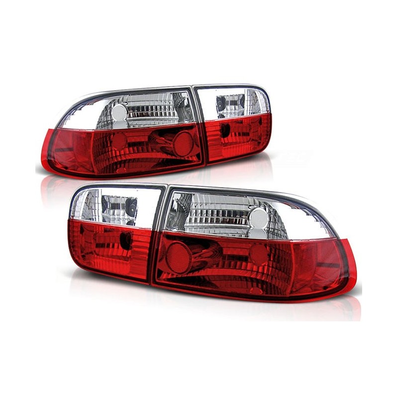 Honda Civic Coupe / Sedan - clearglass Red/White 91-95 2/4d LTHO01