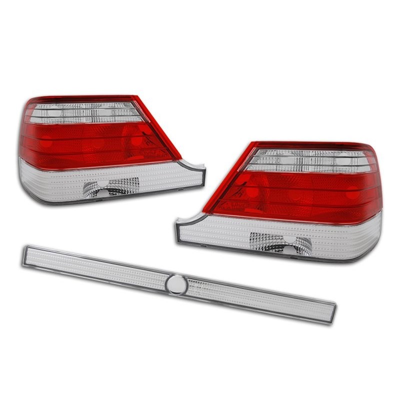 Mercedes S-klasa (W140) clearglass Red White LTME07