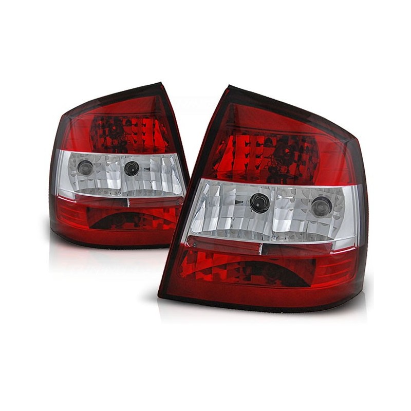 Opel Asta G 3/5d  Clearglass Red / White  LTOP40