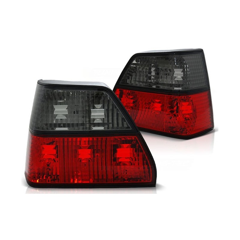 VW Golf 2 clearglass  Red / Black  Czerwono - Czarne  FK LTVW96