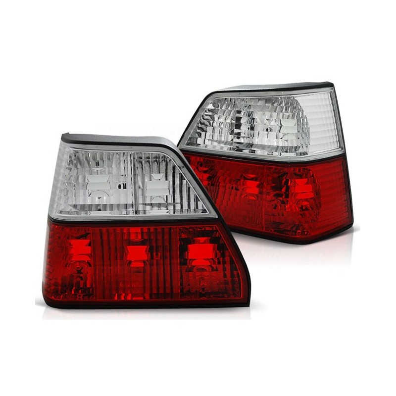 VW Golf 2 clearglass  Red / White  Czerwono - Białe  LTVW95 DEPO