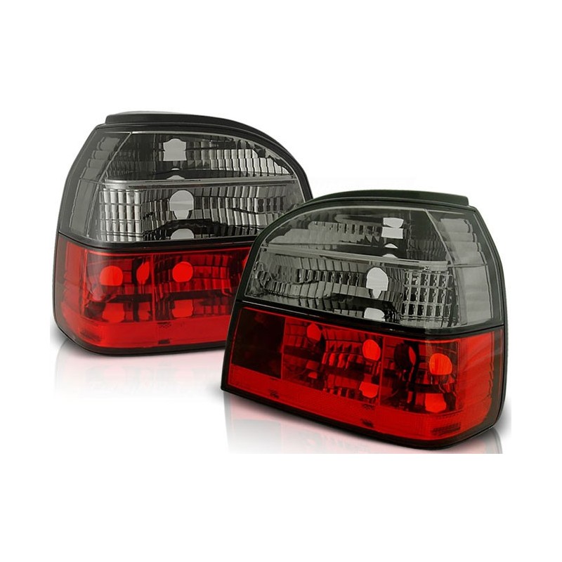 VW Golf 3 clearglass  Red / Black Czerwono - Czarne  LTVW41