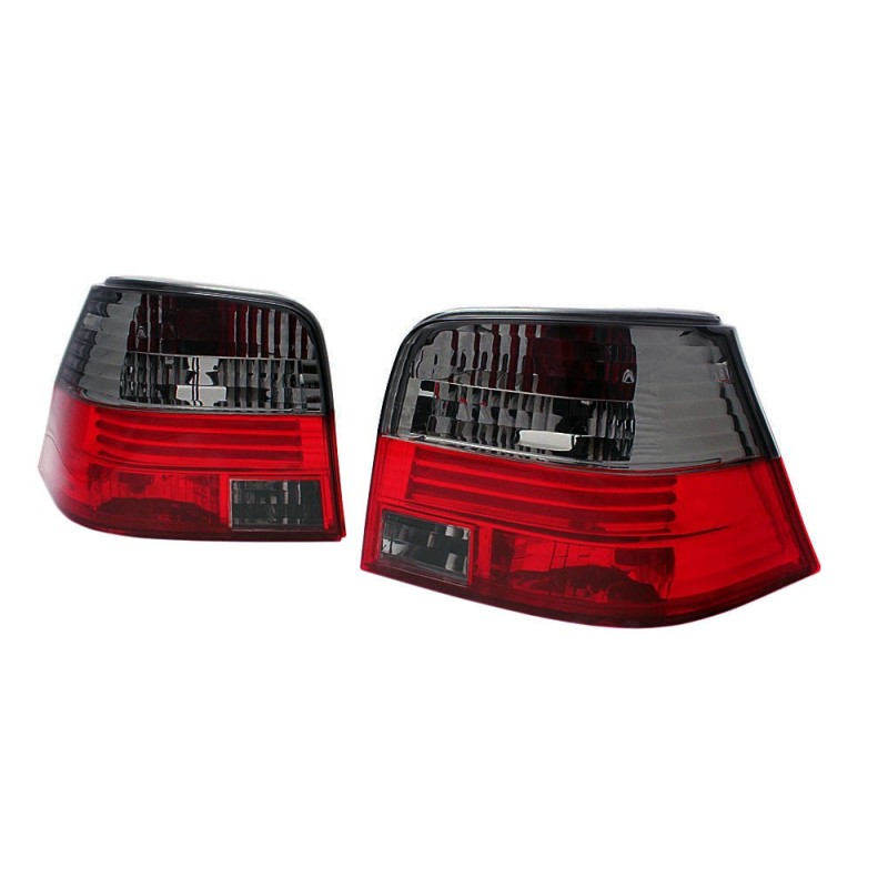 VW Golf 4  clearglass RED BLACK - czerwono / czarne  LTVW04 DEPO