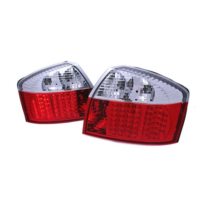 Audi A4 B6 8E Sedan - Red / White LED Clear diodowe  DEPO  LDAU79