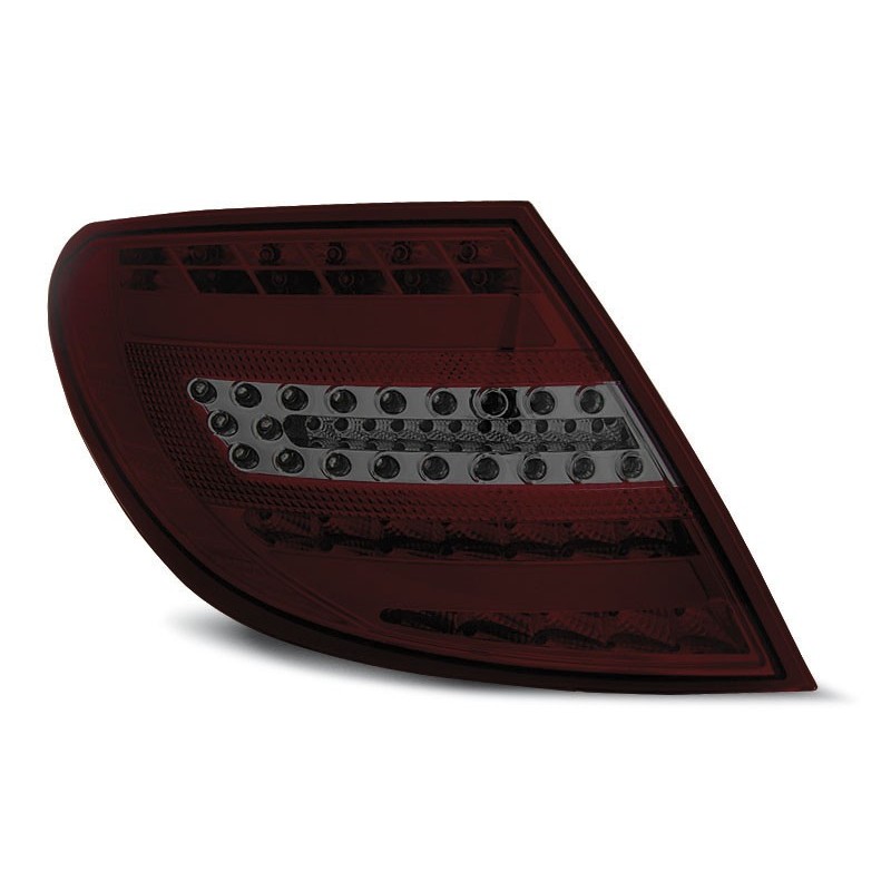 Mercedes C-klasa Sedan (W204) smoked red FULL LED BAR - DIODOWE LDME72