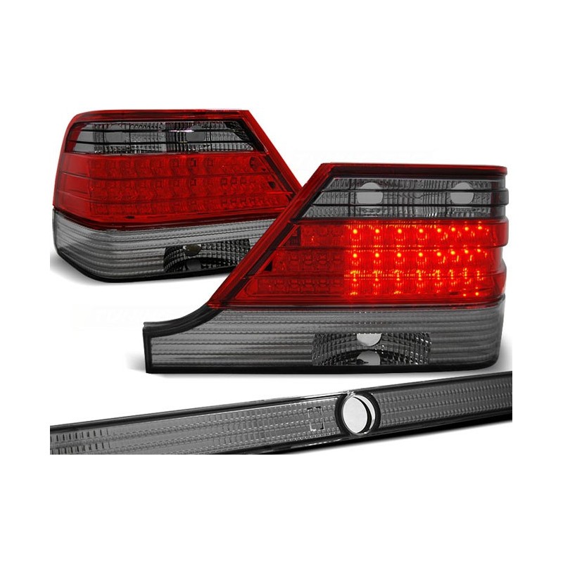 Mercedes S-klasa (W140) clearglass Red Black LED diodowe LDME31