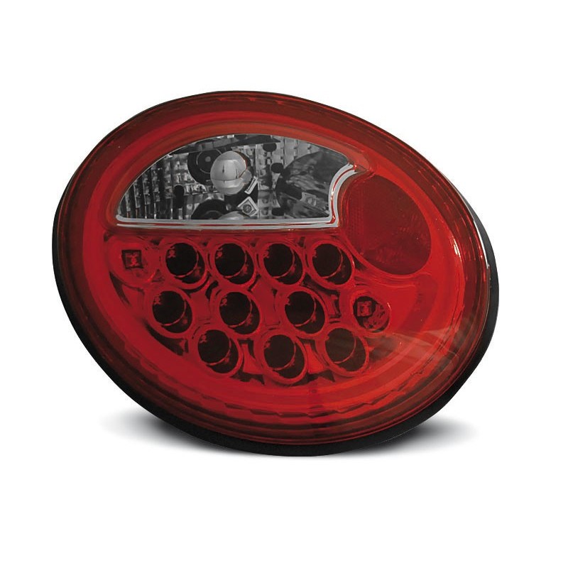 VW New Beetle clearglass LED RED / WHITE diodowe LDVW40