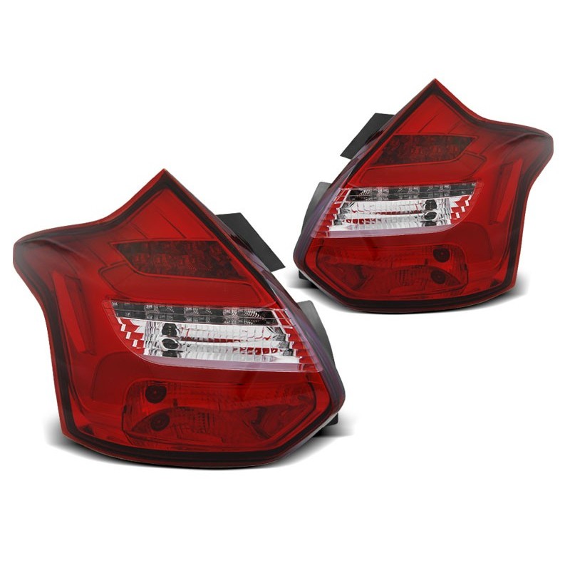 Ford Focus 3 11-14 red / white LED - diodowe dynamiczne LDFO56