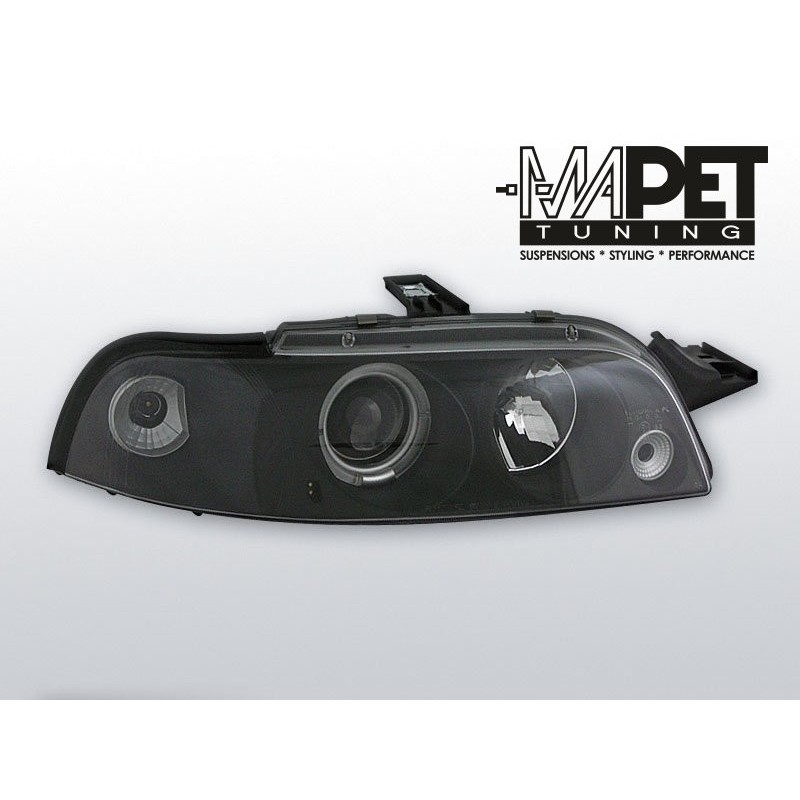 Fiat Punto I clear Angel Eyes BLACK soczewka ringi LPFI09