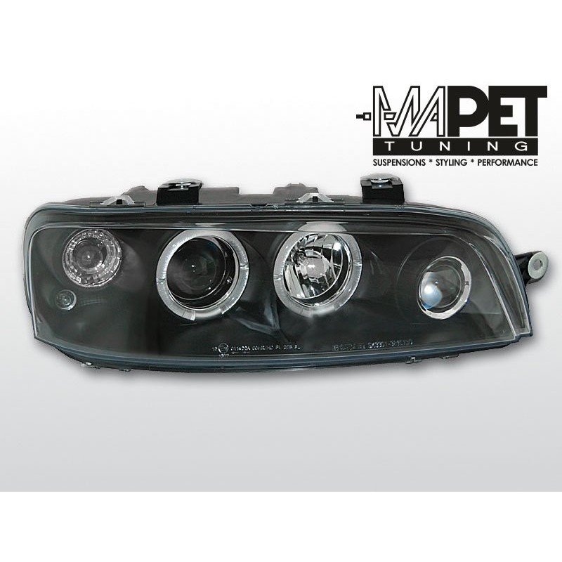 Fiat Punto II clear Angel Eyes BLACK soczewka ringi LPFI02