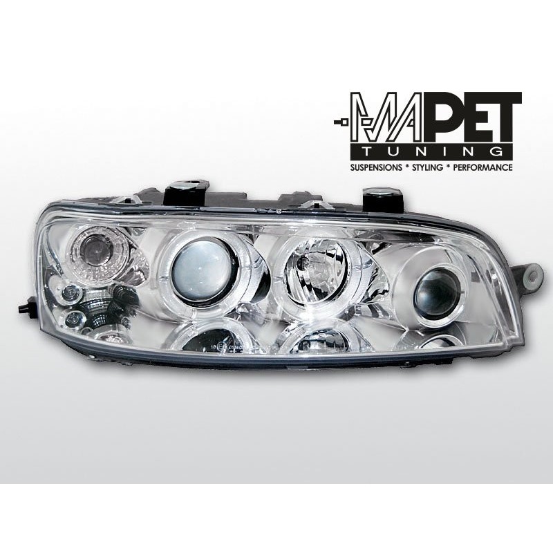 Fiat Punto II clear Angel Eyes CHROM soczewka ringi LPFI01