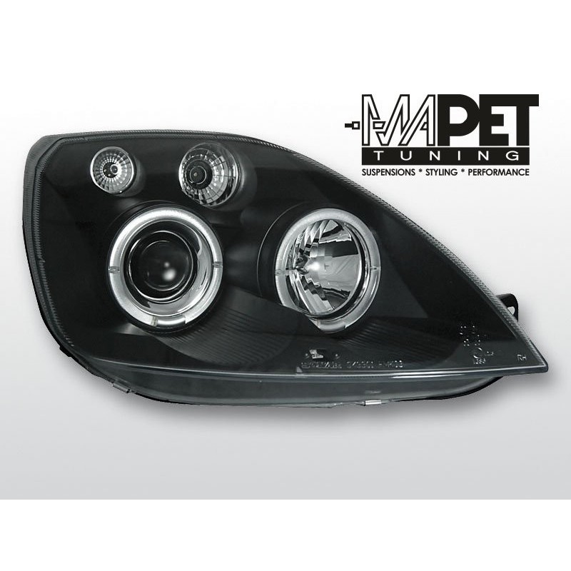 Ford Fiesta 02-05 clear Angel Eyes BLACK soczewka ringi LPFO09