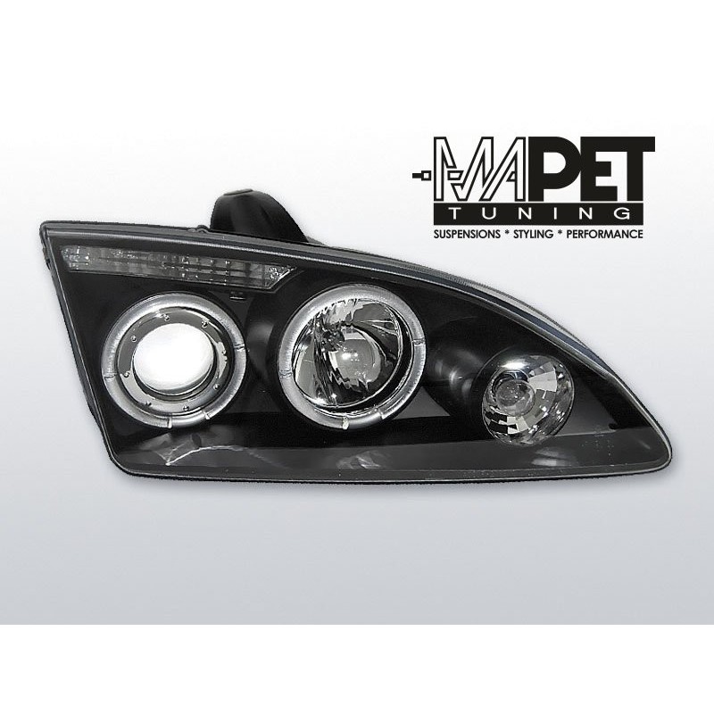 Ford Focus II clear Angel Eyes BLACK soczewki ringi LPFO14