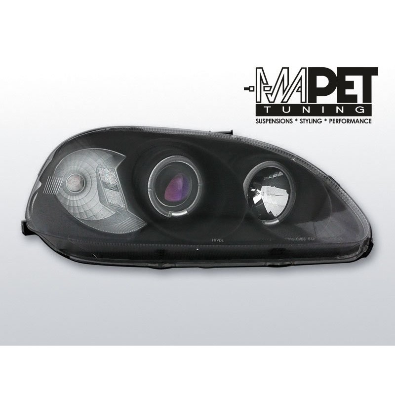 Honda Civic 95-99 clear Angel Eyes BLACK soczewka ringi LPHO05
