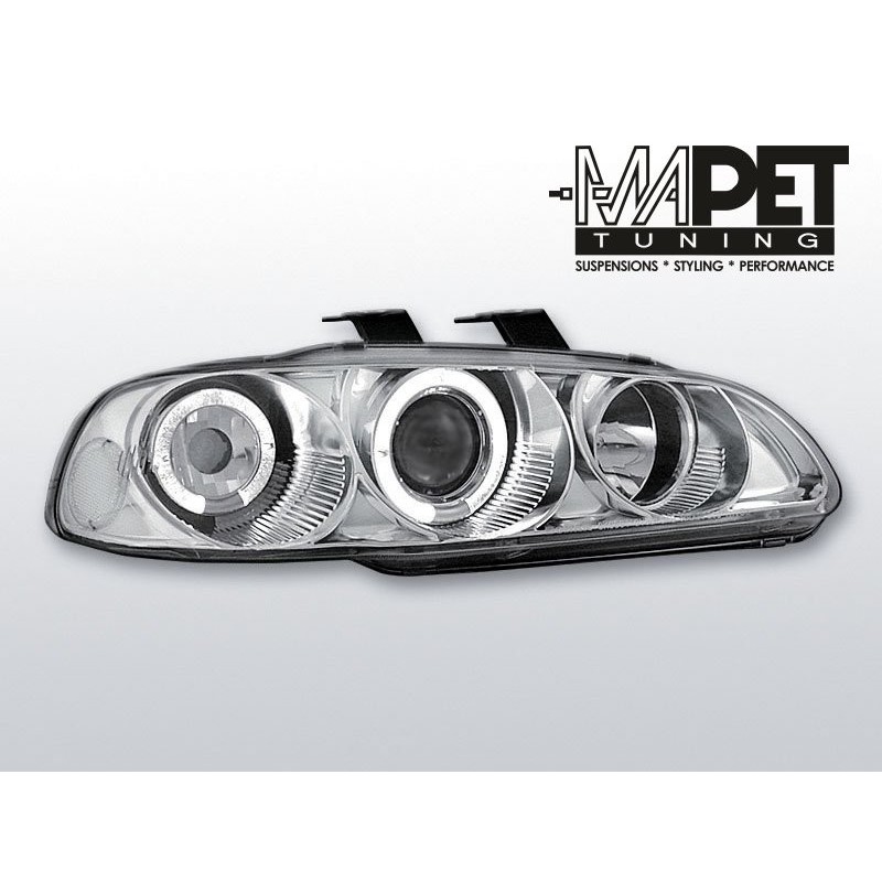 Honda Civic 91-95 clear Angel Eyes CHROM soczewka ringi LPHO01