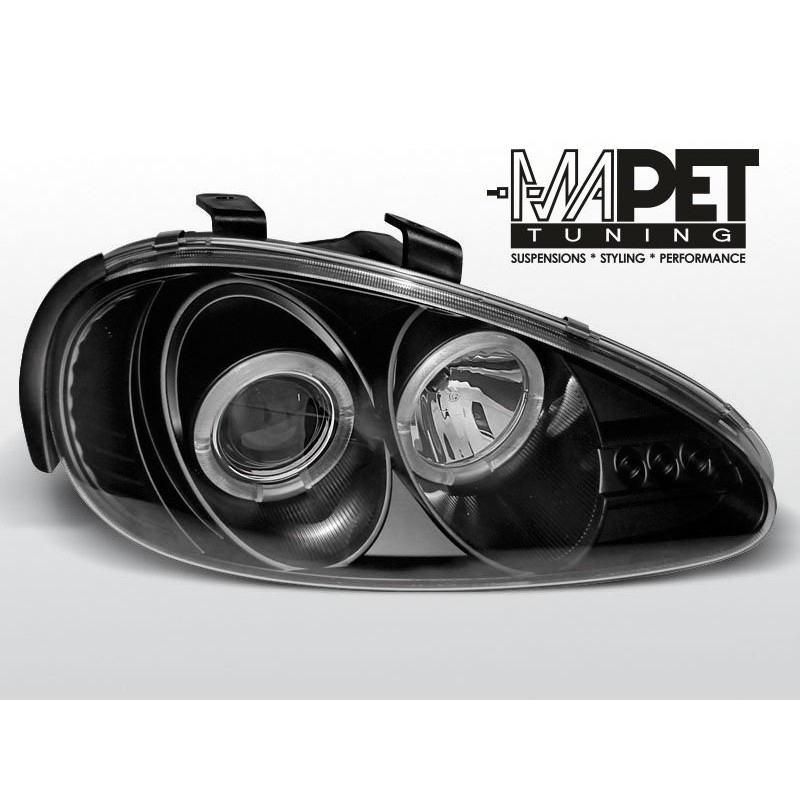 Mazda MX3 91-98 clear Angel Eyes BLACK soczewka ringi LPMA02