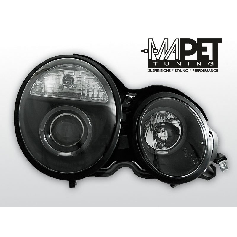 Mercedes E-klasa W210 99-02 BLACK Angel Eyes soczewki LPME32