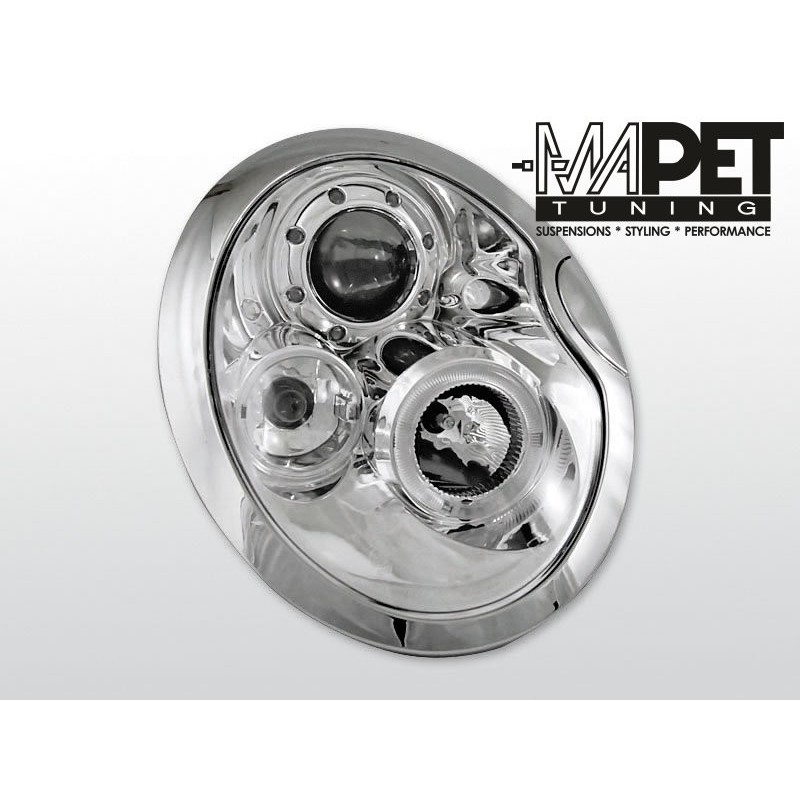 Mini Cooper 01-06 Angel Eyes CHROM soczewki ringi LPMC01
