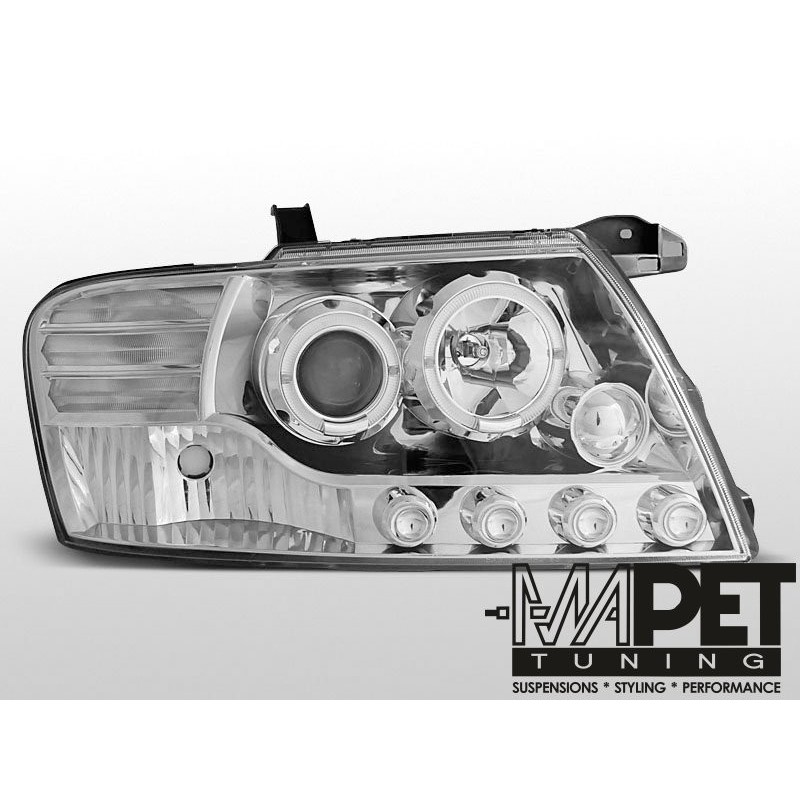 Mitsubishi Pajero 01-06 Angel Eyes CHROM soczewka ringi LPMI07