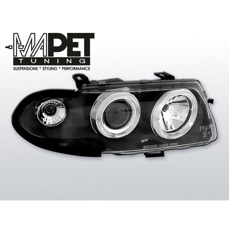Opel Astra F 94-97 clear Angel Eyes BLACK soczewka LPOP04