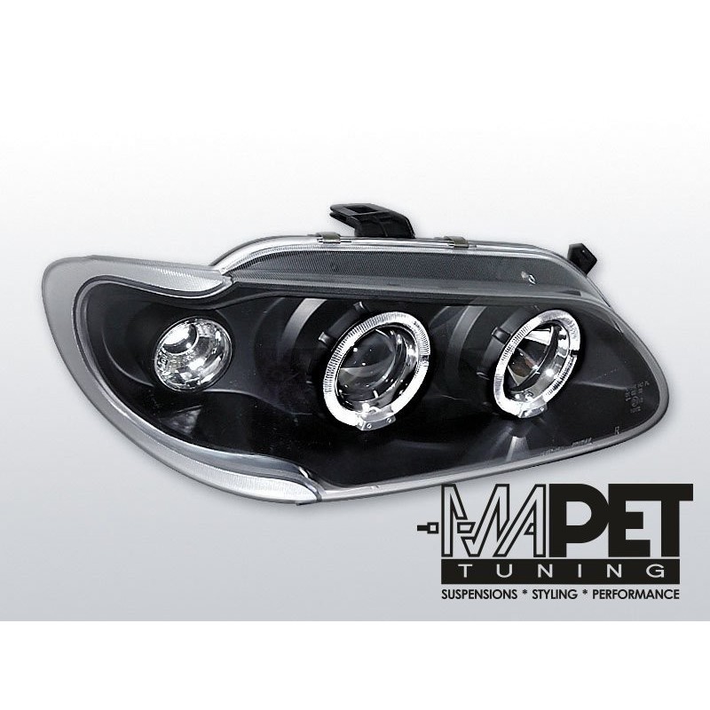 Renault Megane 96-99 clear Angel Eyes BLACK ringi LPRE06