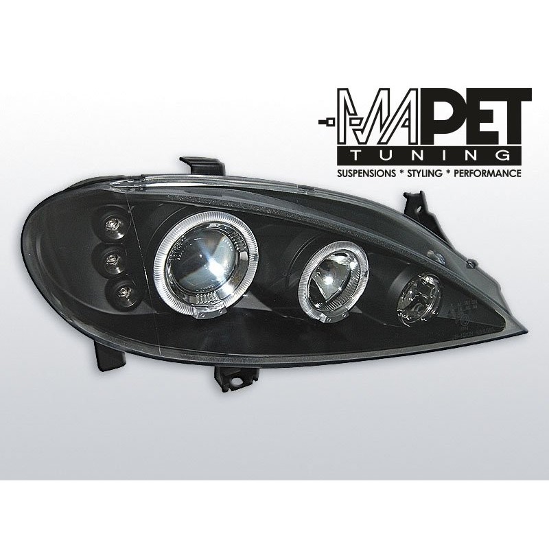 Renault Megane 99-02 clear Angel Eyes BLACK ringi LPRE10