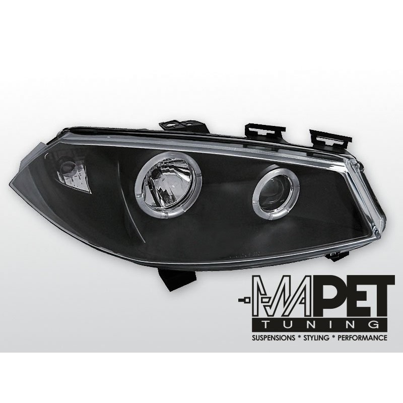 Renault Megane 02-05 clear Angel Eyes BLACK ringi LPRE12