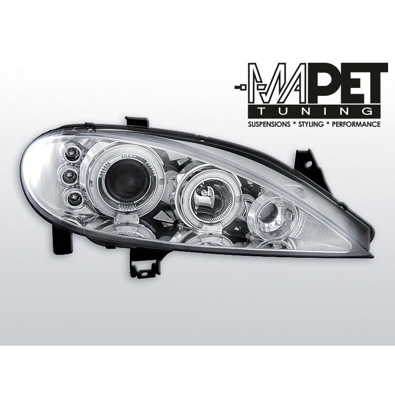 Renault Megane 99-02 clear Angel Eyes CHROM ringi LPRE09