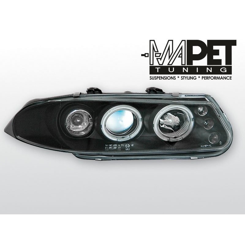 Rover 200 95-00 clear Angel Eyes BLACK ringi LPRO02