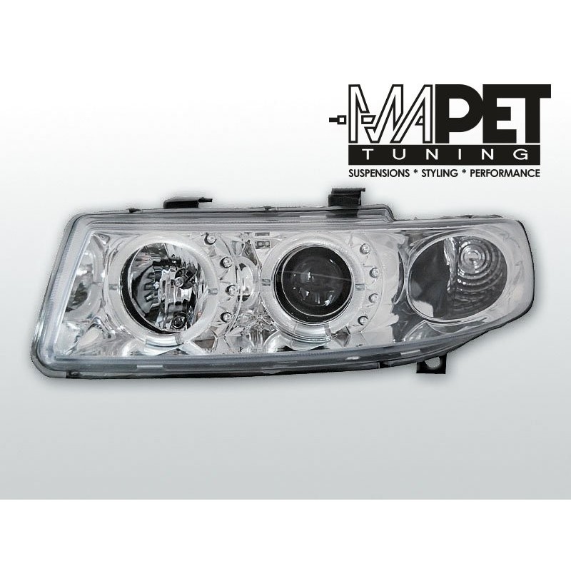 Seat Leon 1M 99-04 clear Angel Eyes CHROM soczewka ringi LPSE01