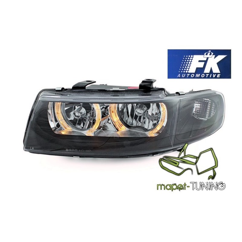 Seat Leon 1M 99-04 Angel Eyes BLACK  ringi DEPO LPSE06
