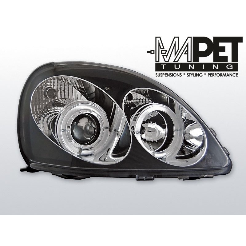 Toyota Yaris 99-03 clear Angel Eyes BLACK soczewka ringi LPTO02
