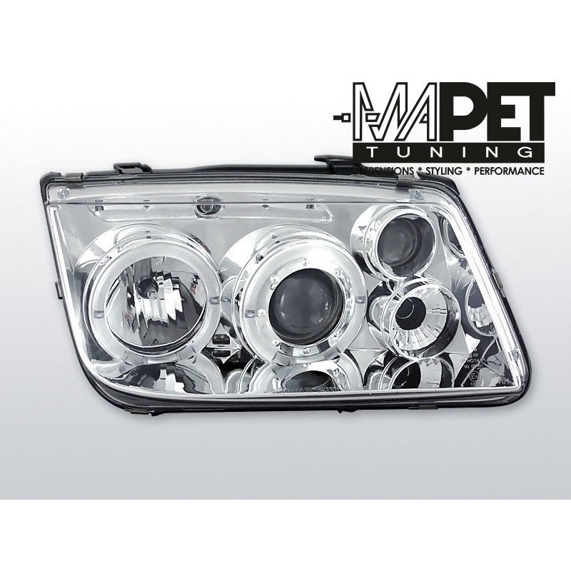 VW Bora clear Angel Eyes CHROM soczewka ringi LPVW14
