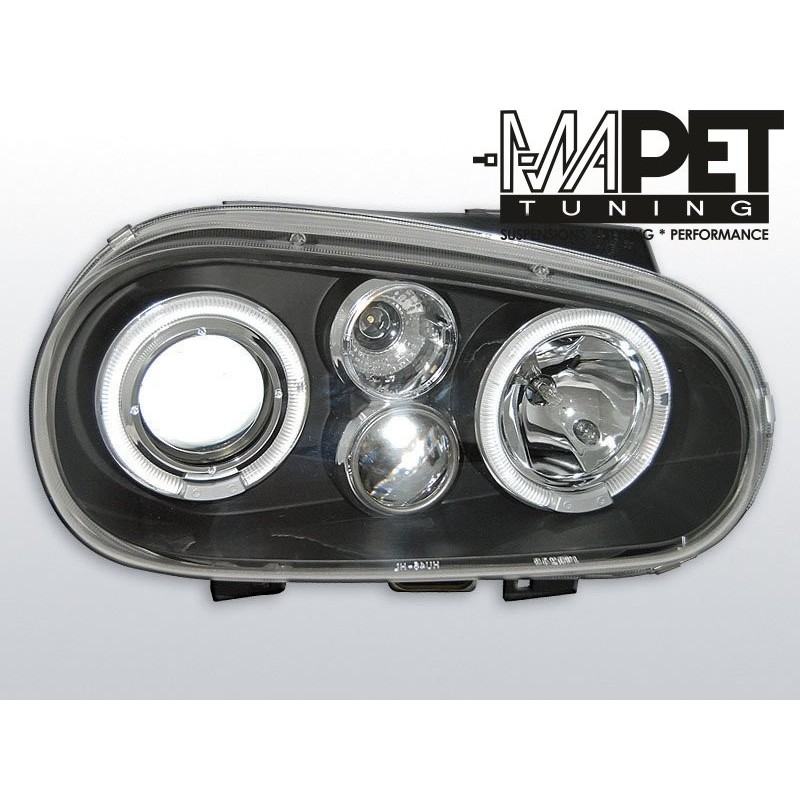 VW Golf 4 97-03 clear Angel Eyes BLACK soczewka ringi LPVW60