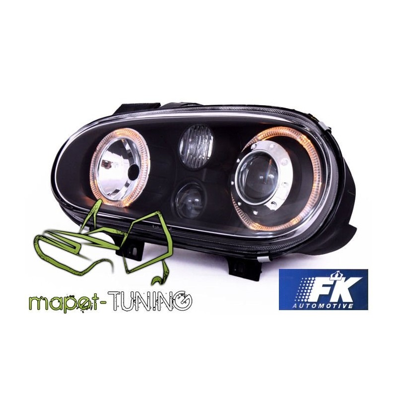 VW Golf 4 clear Angel Eyes BLACK soczewka ringi LPVW70 DEPO