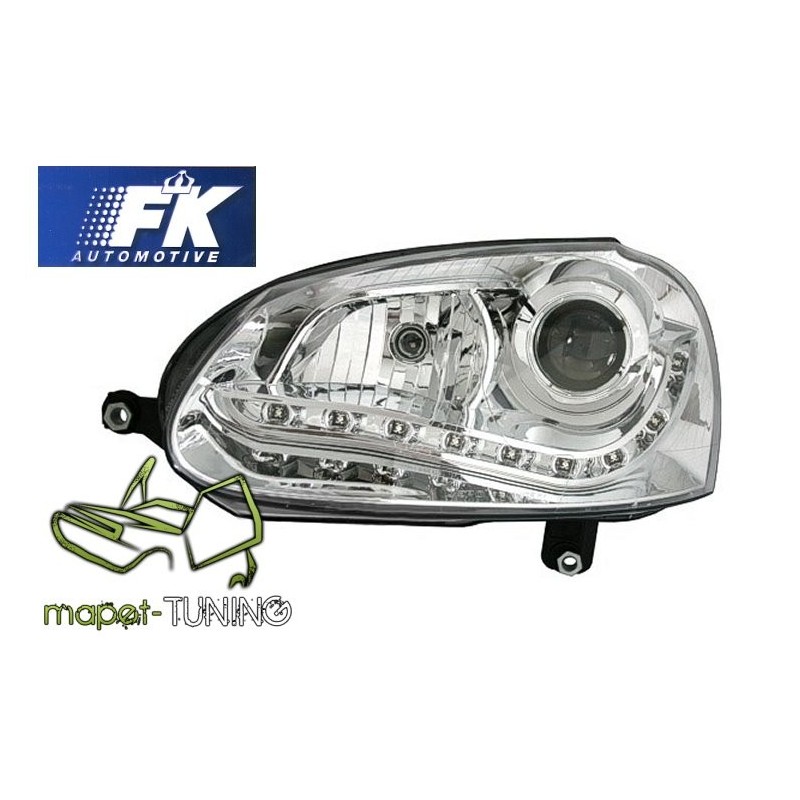 VW Golf 5 / Jetta - diodowe CHROM LED - Bi-XENON D2S FK LPVWH8